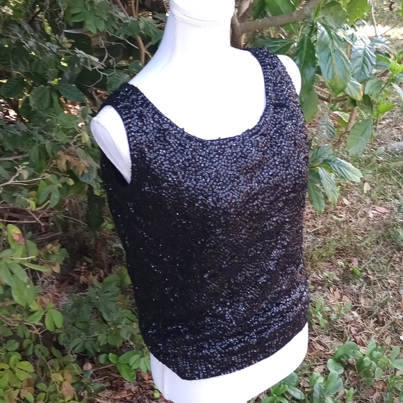 Cyn Les 50s vintage hand beaded tank M/L - Picture 3 of 7